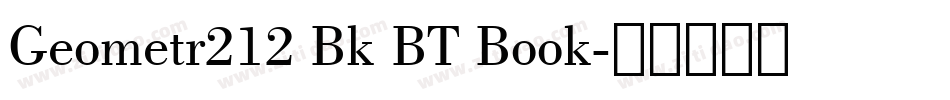 Geometr212 Bk BT Book字体转换